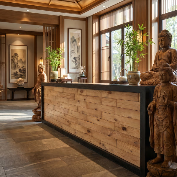 Light Oak Finish Wooden Wall Tiles Cladding Panelling Panels