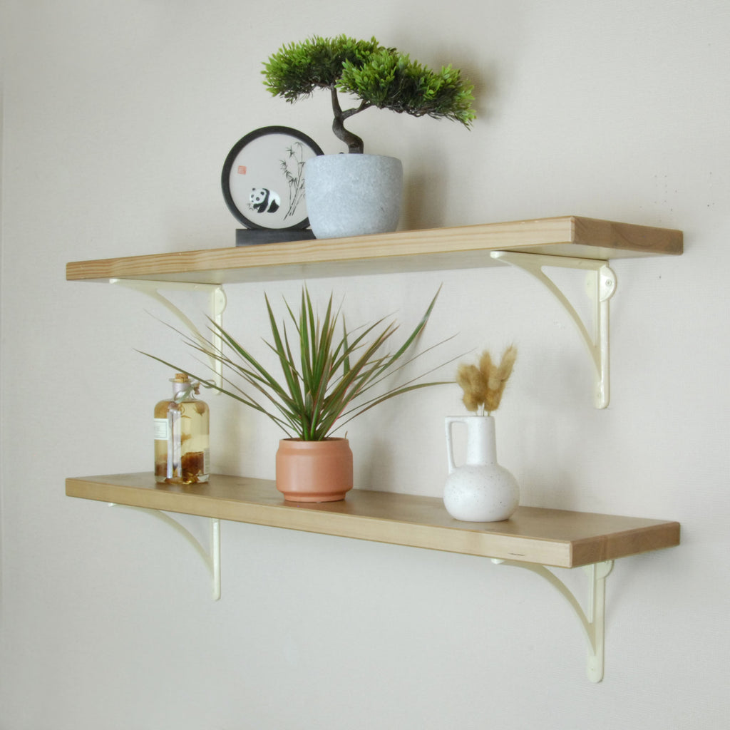 Grey wood on sale wall shelves