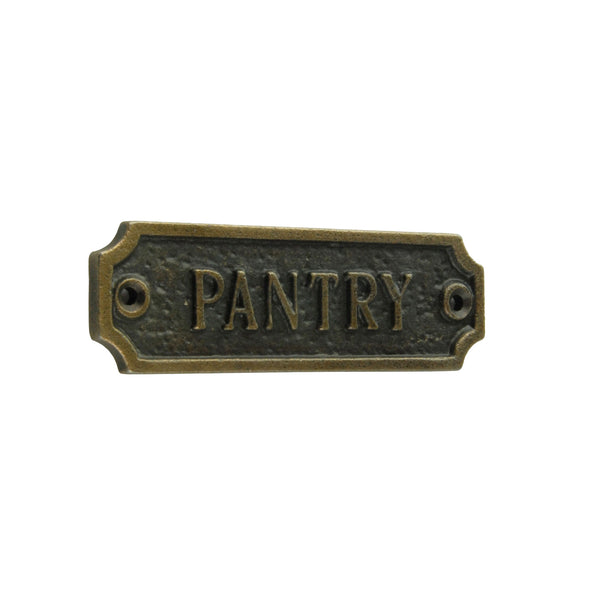 Antique Brass Cast Iron Vintage Style Metal Wall Door Gate Signs