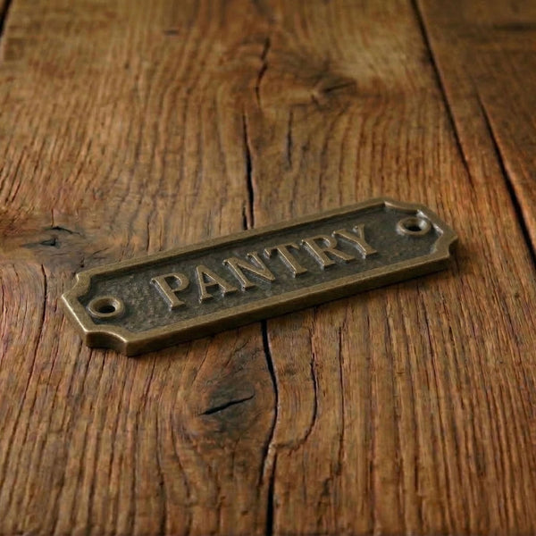 Antique Brass Cast Iron Vintage Style Metal Wall Door Gate Signs