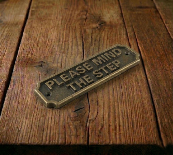 Antique Brass Cast Iron Vintage Style Metal Wall Door Gate Signs