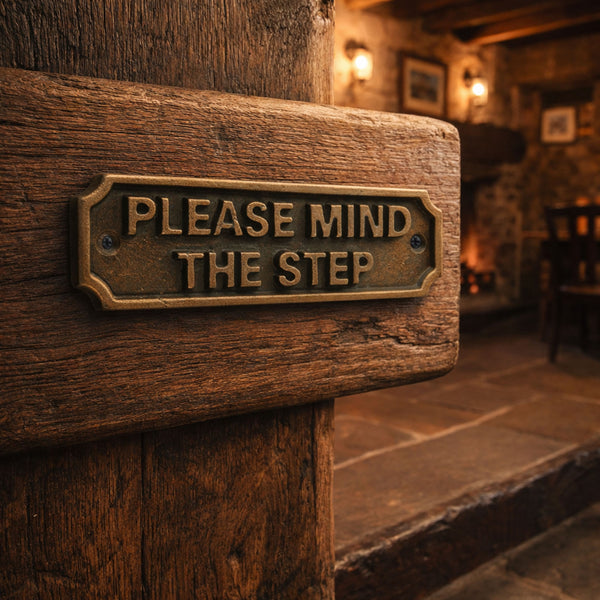 Antique Brass Cast Iron Vintage Style Metal Wall Door Gate Signs