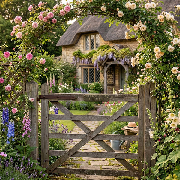 Antique Brass Cast Iron Vintage Style Metal Wall Door Gate Signs