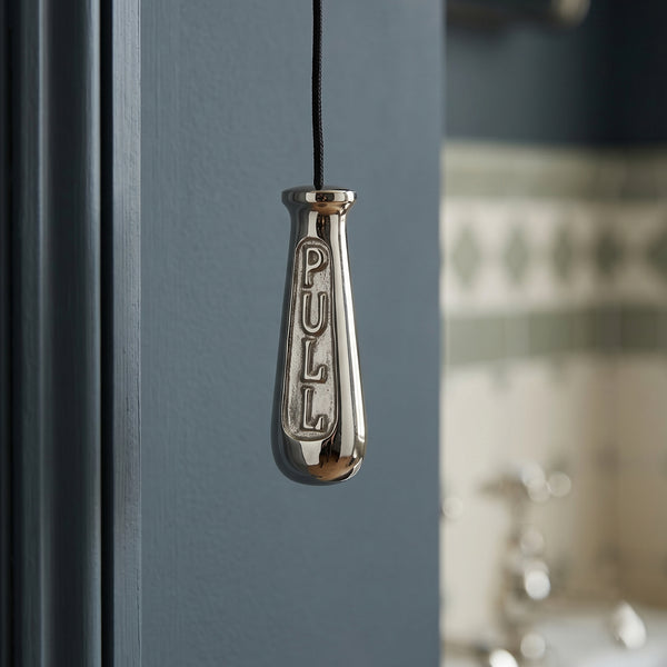 Polished Nickel Solid Brass Vintage Period Bathroom Light Switch Pull