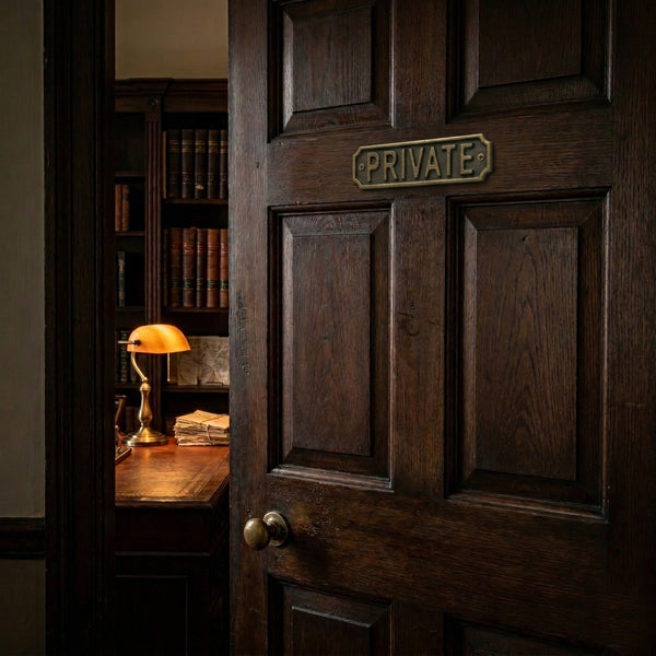 Antique Brass Cast Iron Vintage Style Metal Wall Door Gate Signs