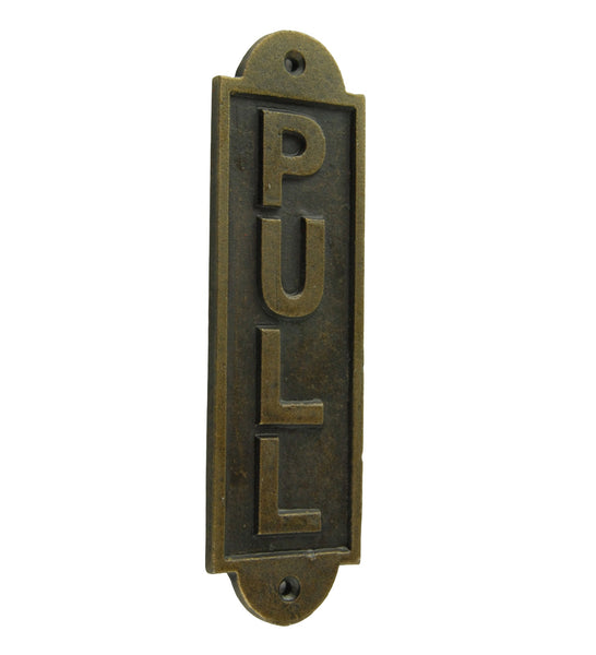 Antique Brass Cast Iron Vintage Style Metal Wall Door Gate Signs