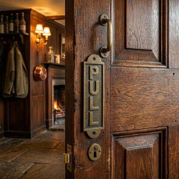 Antique Brass Cast Iron Vintage Style Metal Wall Door Gate Signs