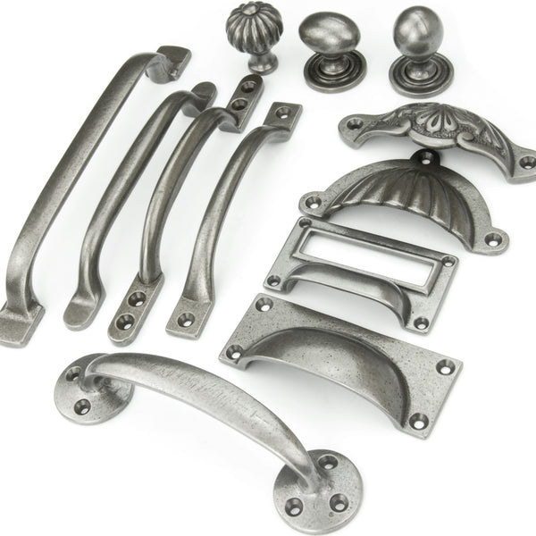 Pewter Finish D Handle Kitchen Cabinet Drawer Pull 200mm Length