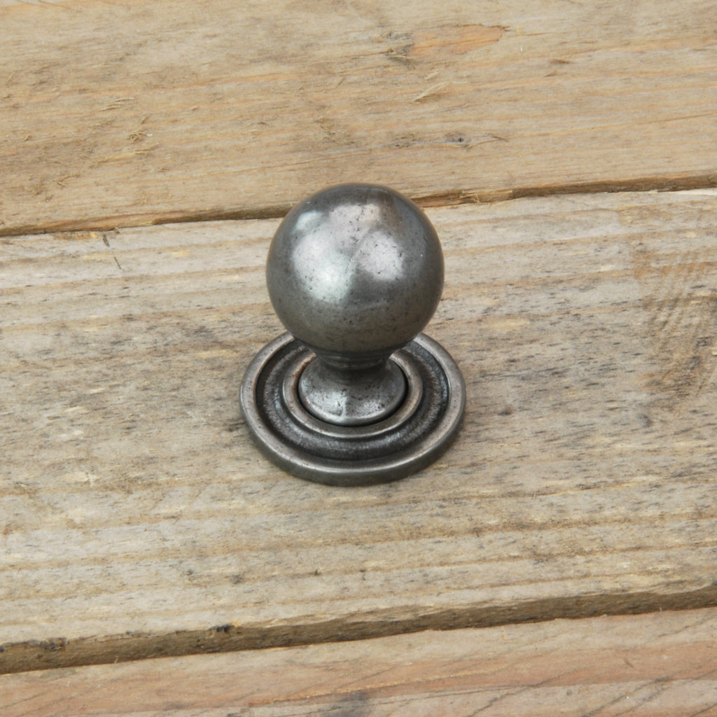 Pewter Finish Round Ball Cabinet Kitchen Drawer Door Knobs Handles Pulls
