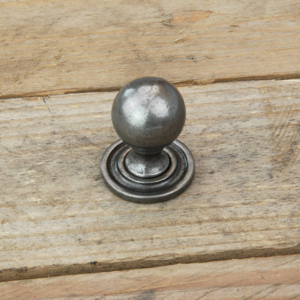 Pewter Finish Round Ball Cabinet Kitchen Drawer Door Knobs Handles Pulls
