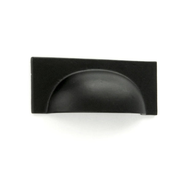 Satin Matt Black Cabinet Kitchen Door Rectangle Cup Handle Drawer Pull 100mm