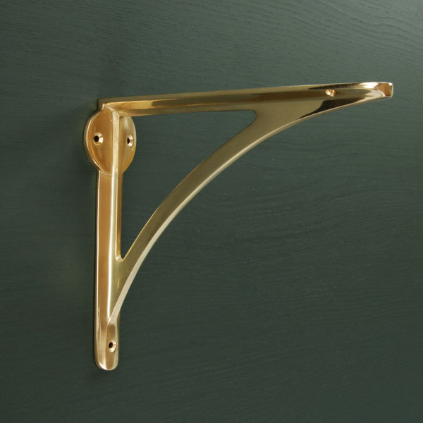 Solid Brass Polished Antique Vintage Metal Shelf Bracket Support Victorian Style
