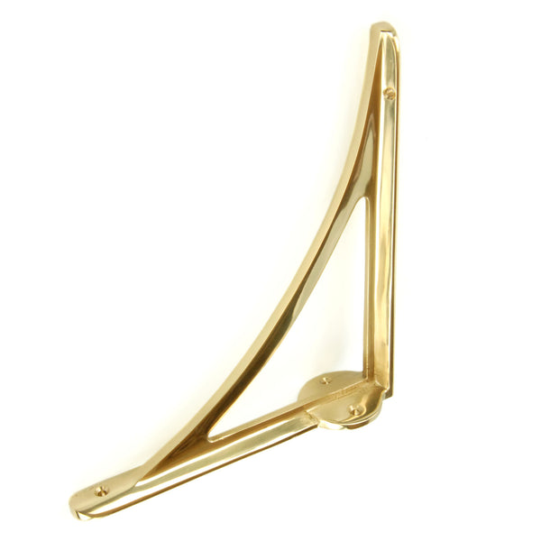 Solid Brass Polished Antique Vintage Metal Shelf Bracket Support Victorian Style