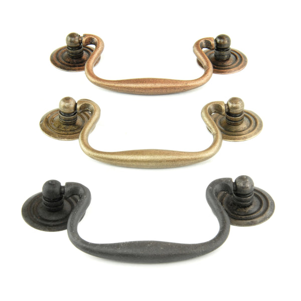 Antique Style Swan Neck Drop Cabinet Drawer Pull Handle