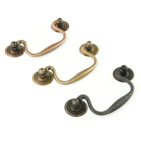 Antique Style Swan Neck Drop Cabinet Drawer Pull Handle