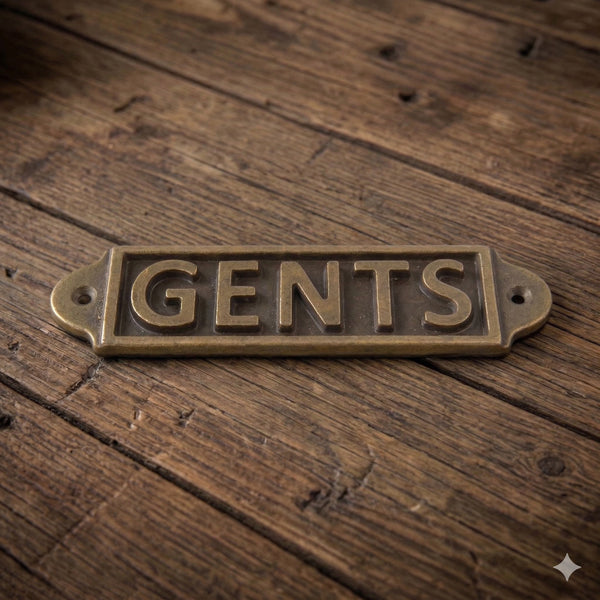 Antique Brass Cast Iron Vintage Style Metal Wall Door Gate Signs