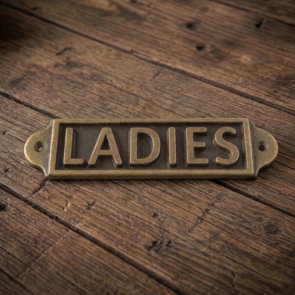 Antique Brass Cast Iron Vintage Style Metal Wall Door Gate Signs