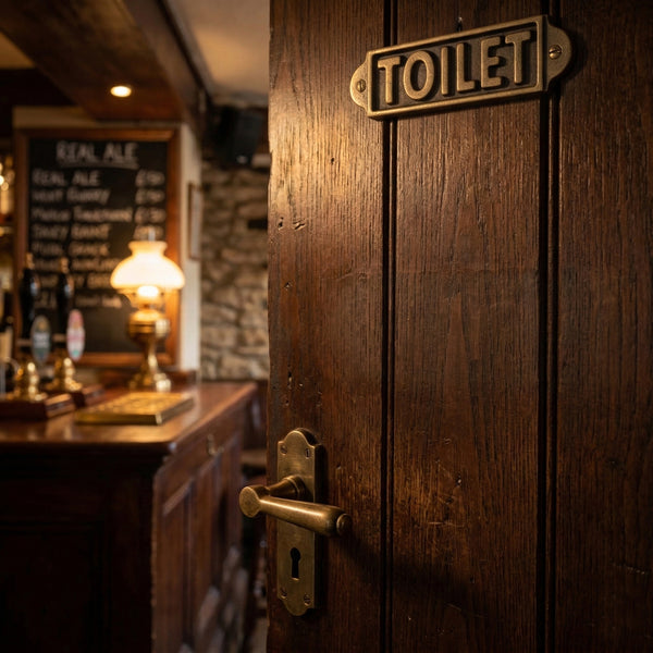 Antique Brass Cast Iron Vintage Style Metal Wall Door Gate Signs