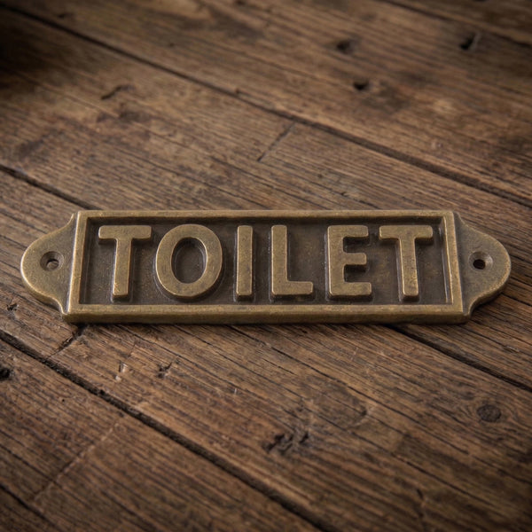 Antique Brass Cast Iron Vintage Style Metal Wall Door Gate Signs