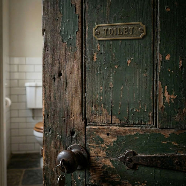 Antique Brass Cast Iron Vintage Style Metal Wall Door Gate Signs