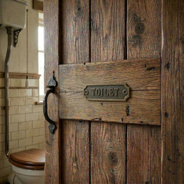 Antique Brass Cast Iron Vintage Style Metal Wall Door Gate Signs