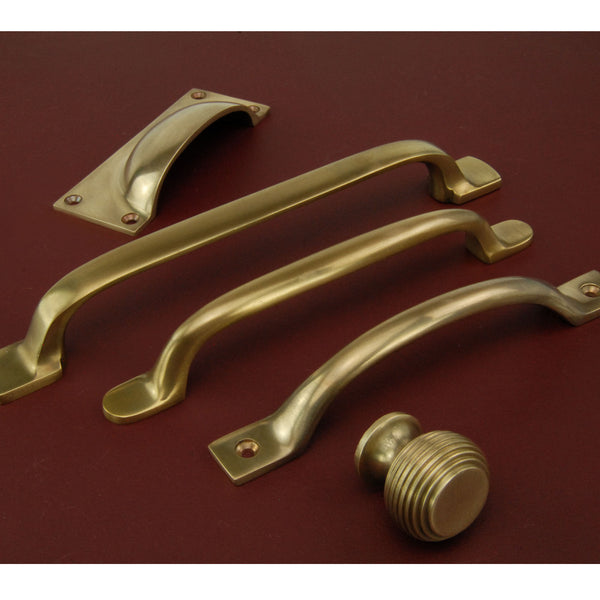 Aged Unlacquered Solid Brass Cabinet Knobs Kitchen Drawer Door Bow D Handles Pulls