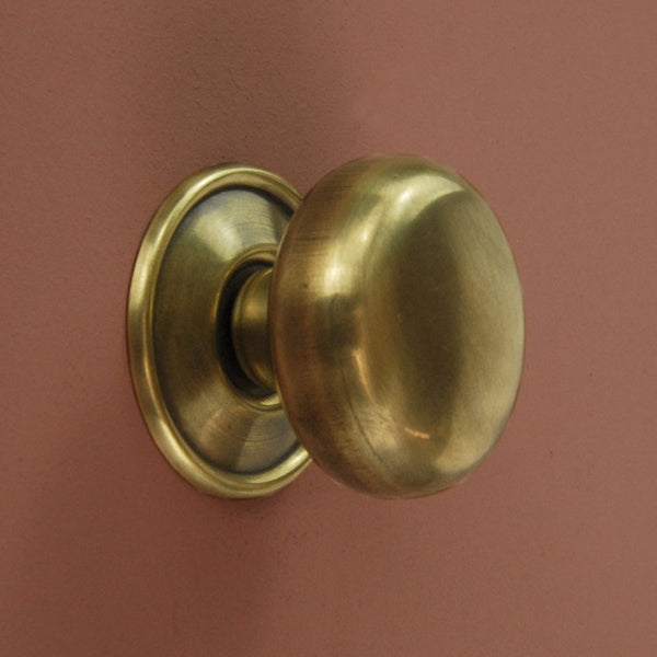 Set of 4 Unlacquered Brass Knobs Handles Kitchen Door Drawer Cupboard Pulls