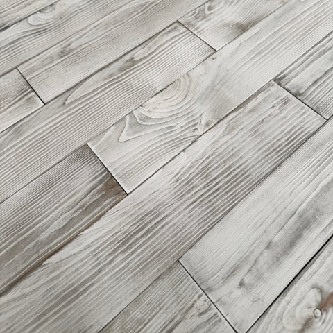 Distressed White Painted Reclaimed Style Wooden Wall Tiles Cladding Panelling Panels