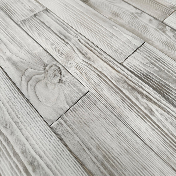 Distressed White Painted Reclaimed Style Wooden Wall Tiles Cladding Panelling Panels