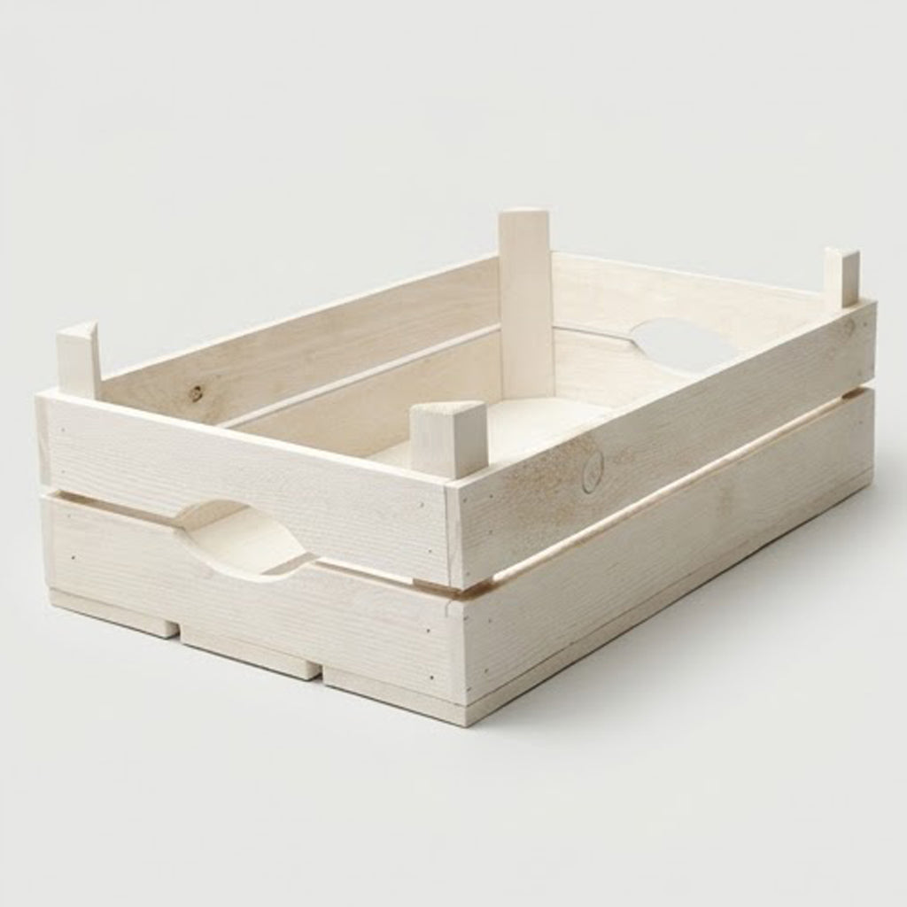 White Wooden Garden Potting Shed Planting Tray Crate Trug Storage