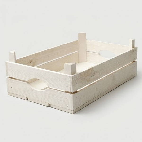 White Wooden Garden Potting Shed Planting Tray Crate Trug Storage