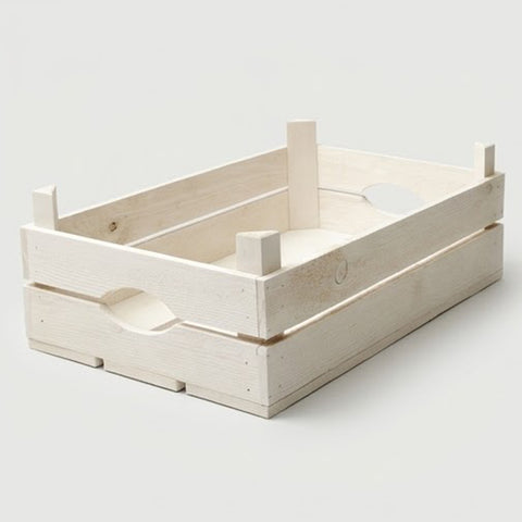 White Wooden Garden Potting Shed Planting Tray Crate Trug Storage
