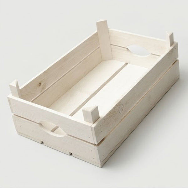 White Wooden Garden Potting Shed Planting Tray Crate Trug Storage