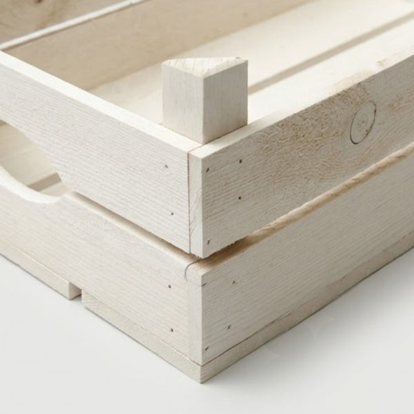 White Wooden Garden Potting Shed Planting Tray Crate Trug Storage