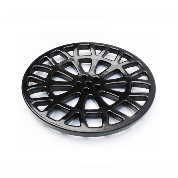 Round 7" 175mm Cast Metal Drain Cover Gully Grid Modern Alloy Wheel Design