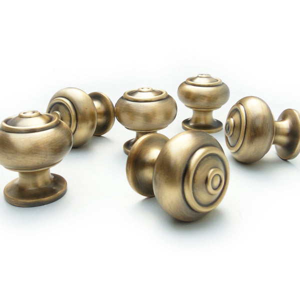 Bloxwich Vintage Cabinet Kitchen Drawer Knobs Handles Antique Brass