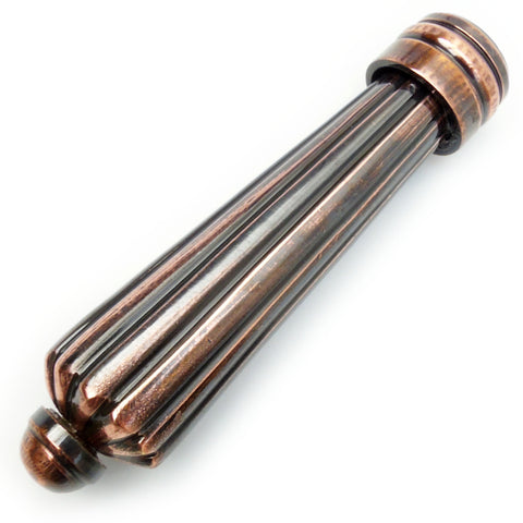 Antique Copper Solid Brass Regency Reeded Style Bathroom Light Switch Pull
