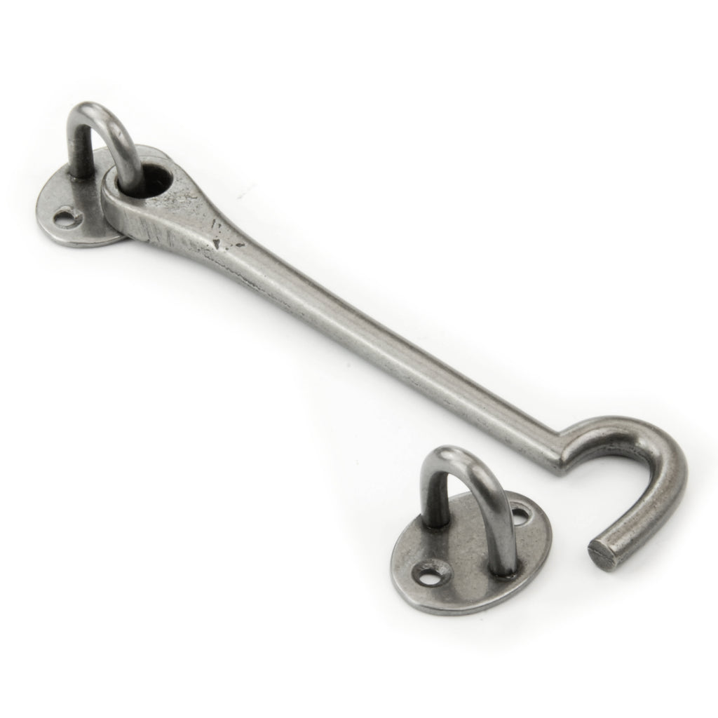 thumbnail image 2 of Rustic Cast Iron Hook And Eye – Vintage Cabin Shed Door Latch Gate Lock, Black 2 of 6