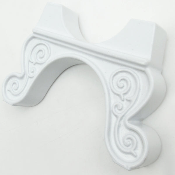 Ornate Design Foot Feet Supports for Cast Iron Column Radiator White