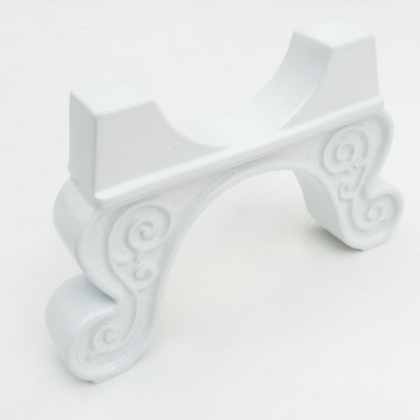 Ornate Design Foot Feet Supports for Cast Iron Column Radiator White