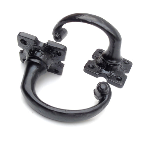 Jones & Grey Vintage Tudor Period Style Black Lever Latch Door Handles