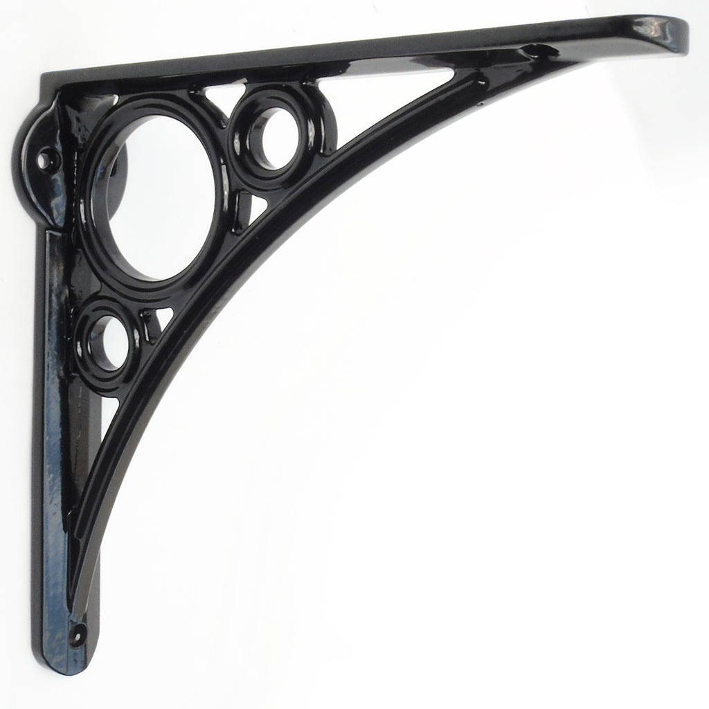 Industrial Cast Iron Metal Shelf Bracket Iron Bridge Design Black