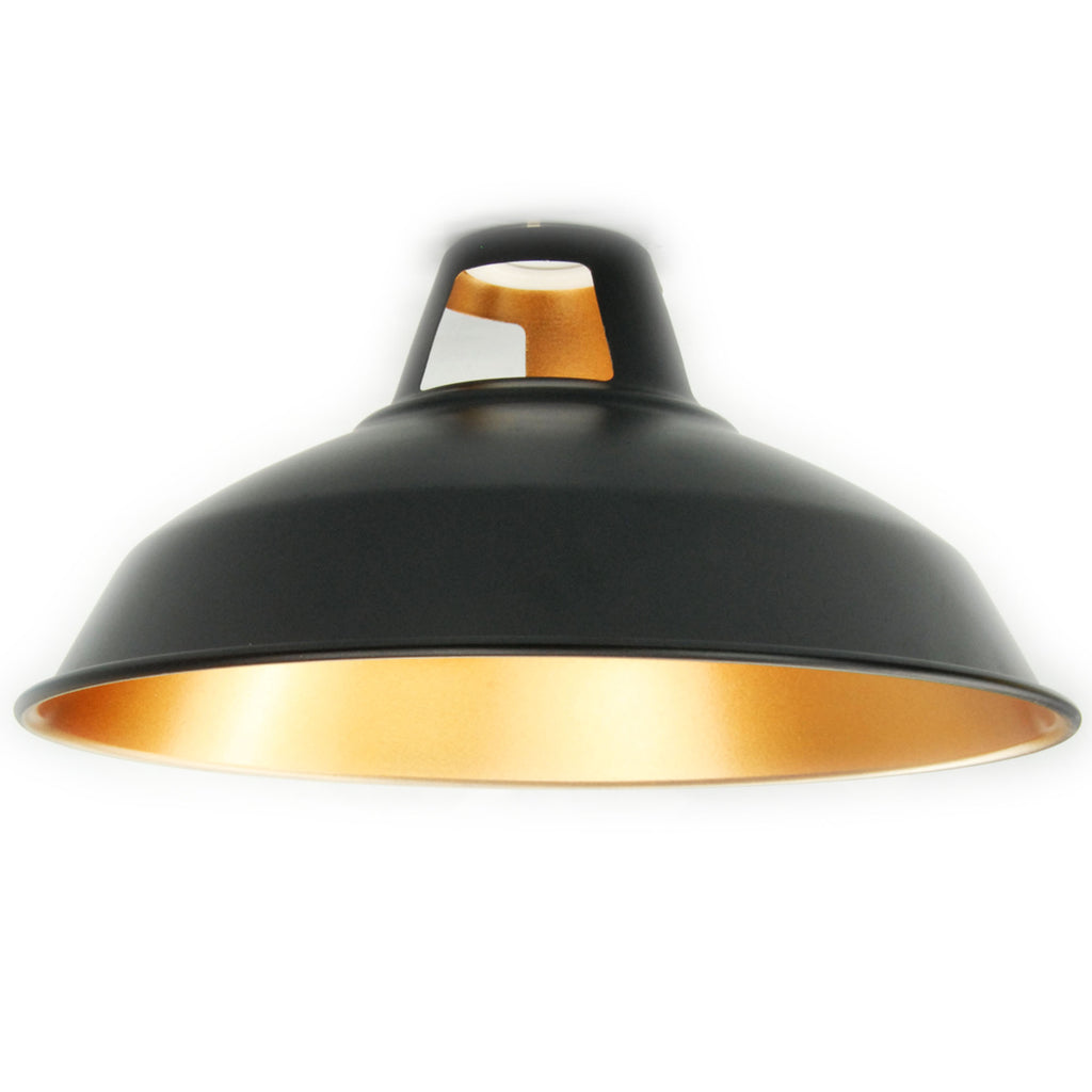 Vintage Industrial Metal Lamp Shade Black & Copper – JonesandGrey