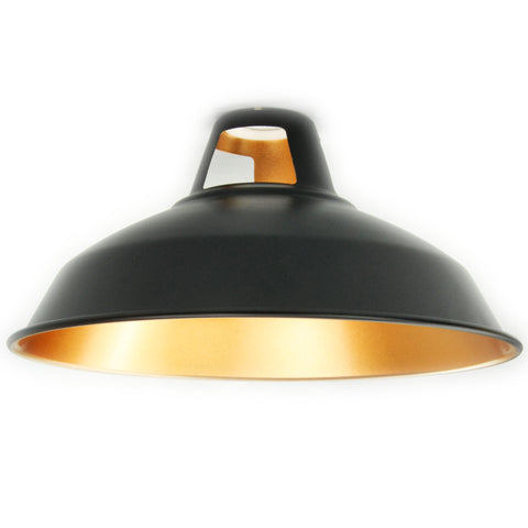 Vintage Industrial Metal Lamp Shade Black & Copper