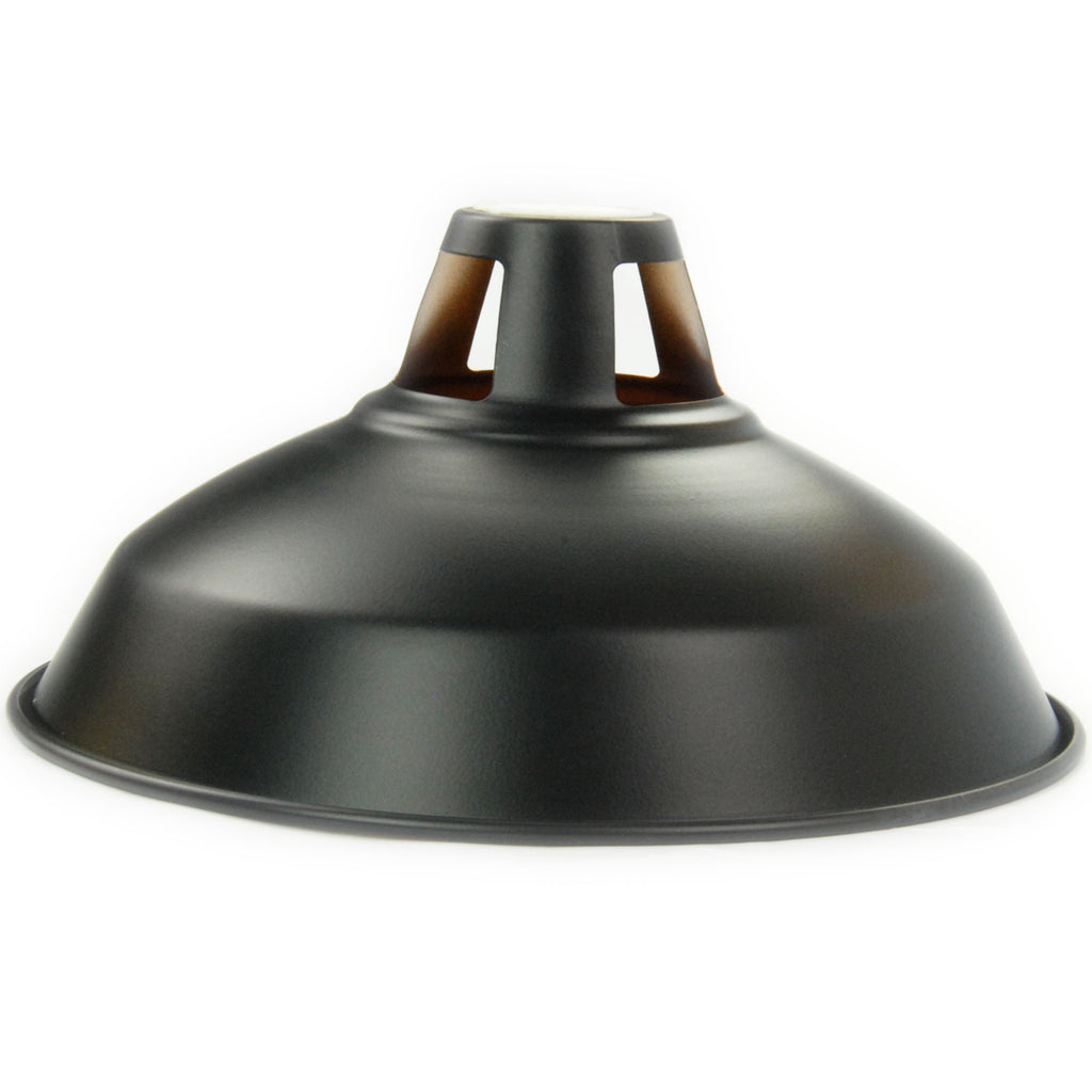 Vintage Industrial Metal Lamp Shade Black & Copper – JonesandGrey