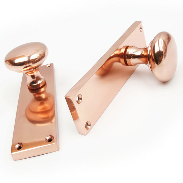 New York Style Round Knob Door Handles on a Backplate