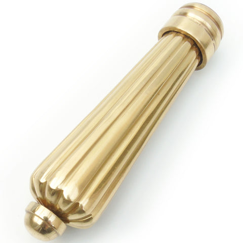 Polished Solid Brass Regency Reeded Period Style Bathroom Light Switch Pull