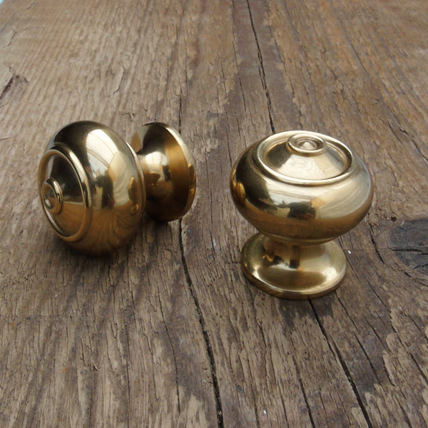 Polished Solid Brass Bloxwich Cabinet Kitchen Drawer Knobs Handles