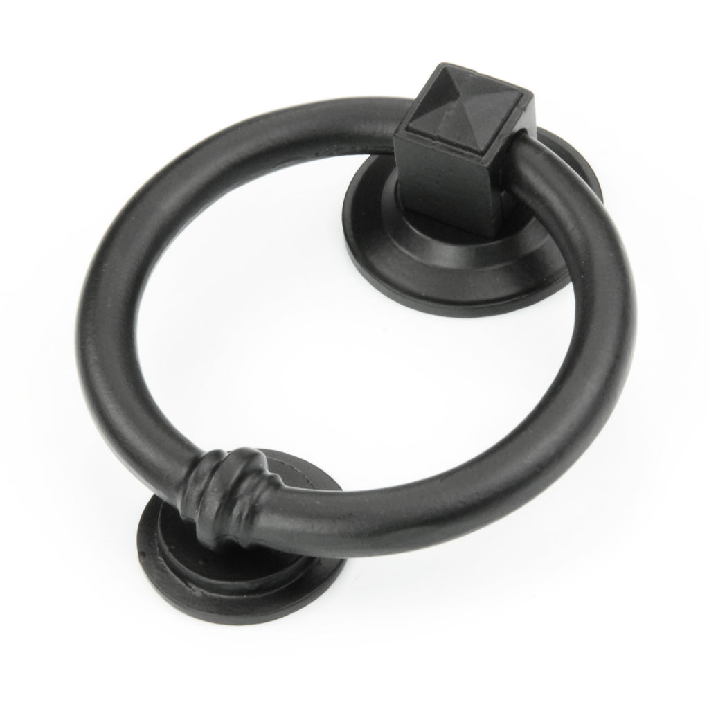 Hampton Front Door Knocker Ring Satin Black