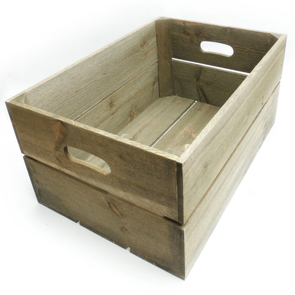 A Vintage Style Rustic Wooden Apple Fruit Crate Bushel Box Storage